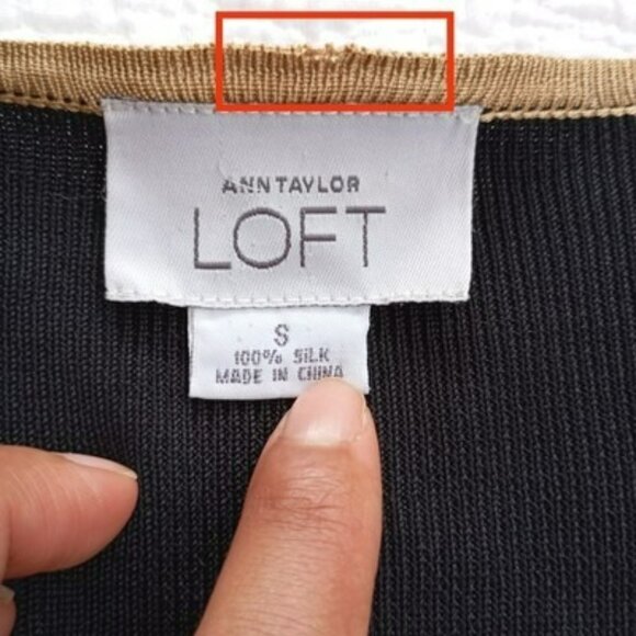 Set Gray Puff Sleeve Sweater & Ann Taylor LOFT Black Silk Cardigan Womens - Picture 4 of 16